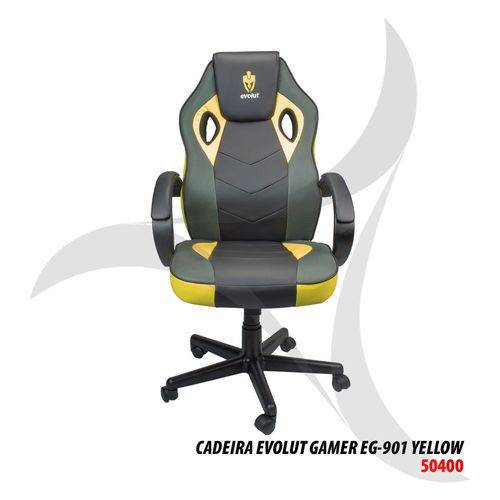 Tamanhos, Medidas e Dimensões do produto Cadeira Gamer Evolut Eg-901 Amarela/Preta