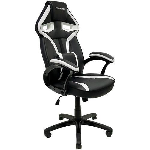Tamanhos, Medidas e Dimensões do produto Cadeira Gamer MX1 Giratória Preto e Branco Mymax