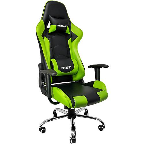 Tamanhos, Medidas e Dimensões do produto Cadeira Gamer Mymax Mx7 Giratória Preta/Verde