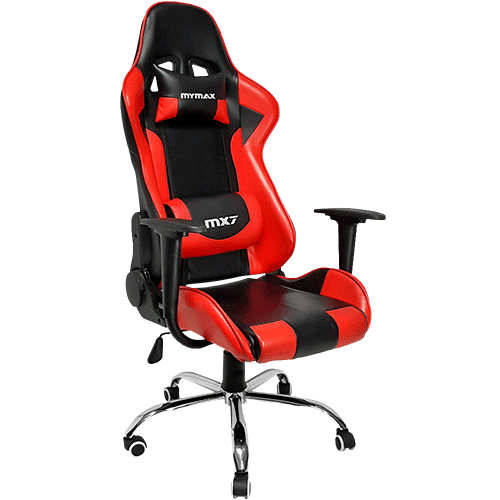 Tamanhos, Medidas e Dimensões do produto Cadeira Gamer Mymax Mx7 Giratória Preta/Vermelho