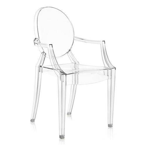 Tamanhos, Medidas e Dimensões do produto Cadeira Ghost em Policarbonato com Braços - Shopshop - Cor Transparente
