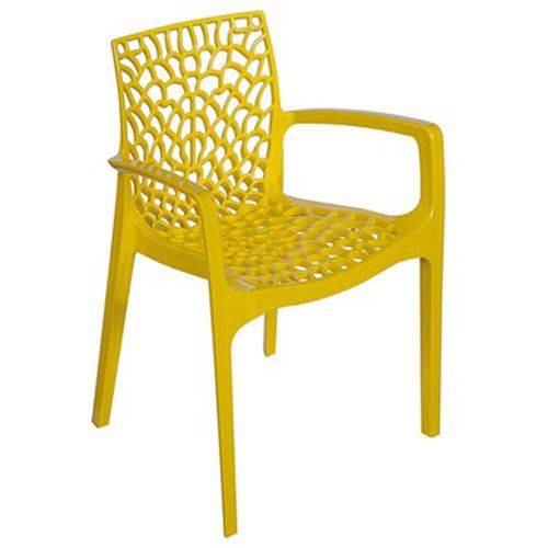 Tamanhos, Medidas e Dimensões do produto Cadeira Gruvyer com Braço Amarela
