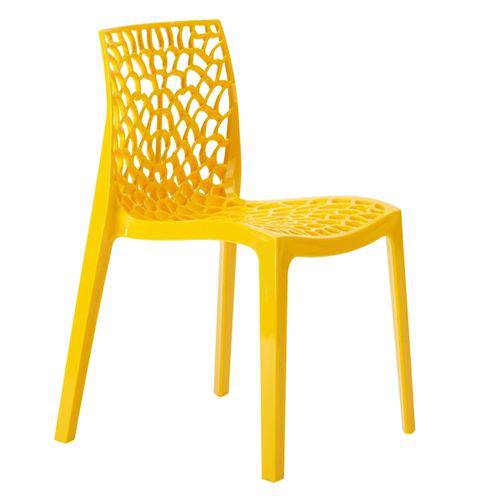 Tamanhos, Medidas e Dimensões do produto Cadeira Gruvyer - Polipropileno - Amarelo