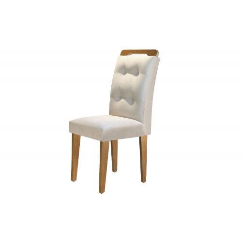 Tamanhos, Medidas e Dimensões do produto Cadeira Imperatriz 100% MDF (Kit com 2 Cadeiras) - Móveis Rufato - Imbuia/ Veludo Creme - Móveis Bom de Preço -
