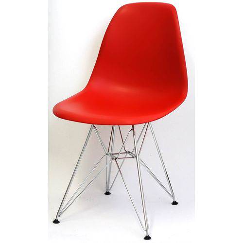 Tamanhos, Medidas e Dimensões do produto Cadeira Infantil Eames Polipropileno Vermelha Cromada- 26089