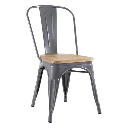 Tamanhos, Medidas e Dimensões do produto Cadeira Iron Tolix com Assento Madeira Clara - Grafite