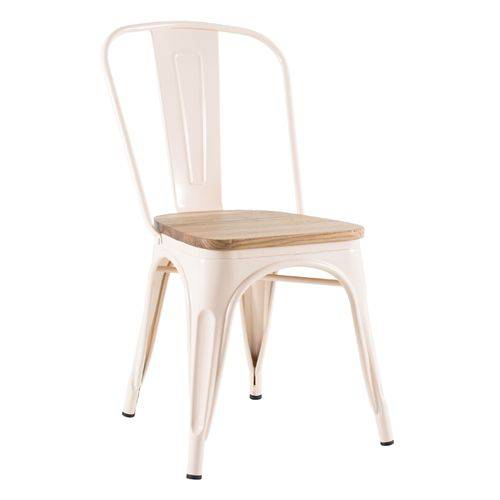 Tamanhos, Medidas e Dimensões do produto Cadeira Iron Tolix com Assento Madeira Clara - Rosa Claro
