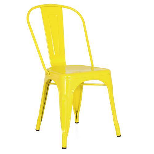 Tamanhos, Medidas e Dimensões do produto Cadeira Iron Tolix - Industrial - Aço - Vintage - Amarelo Claro