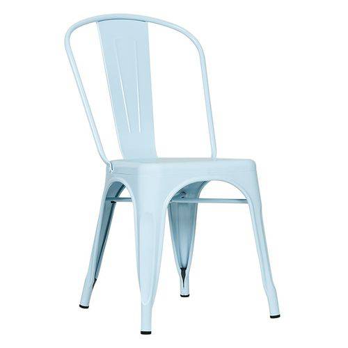 Tamanhos, Medidas e Dimensões do produto Cadeira Iron Tolix - Industrial - Aço - Vintage - Azul Claro