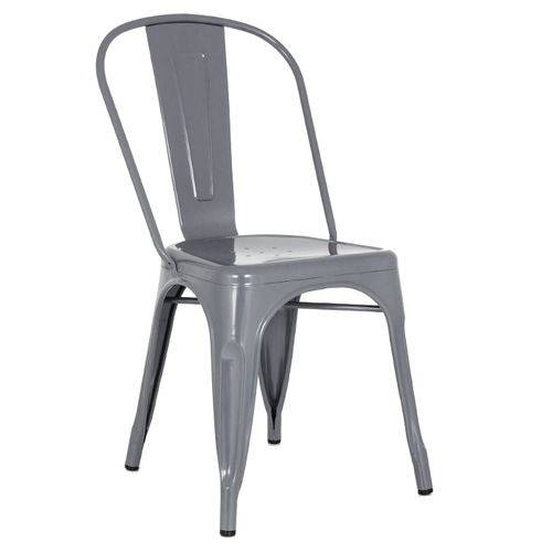 Tamanhos, Medidas e Dimensões do produto Cadeira Iron Tolix - Industrial - Aço - Vintage - Grafite - Cinza Escuro