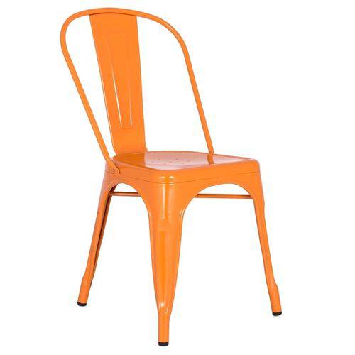Tamanhos, Medidas e Dimensões do produto Cadeira Iron Tolix Industrial - Aço - Vintage - Laranja