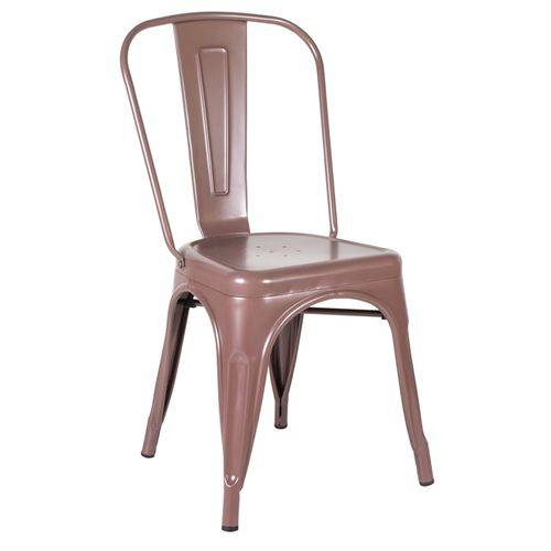 Tamanhos, Medidas e Dimensões do produto Cadeira Iron Tolix - Industrial - Aço - Vintage - Marrom