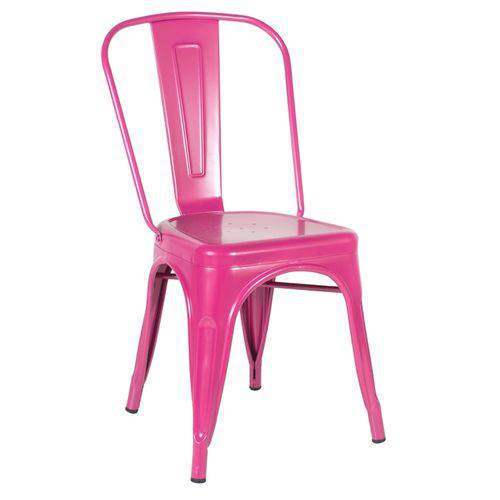 Tamanhos, Medidas e Dimensões do produto Cadeira Iron Tolix - Industrial - Aço - Vintage - Rosa