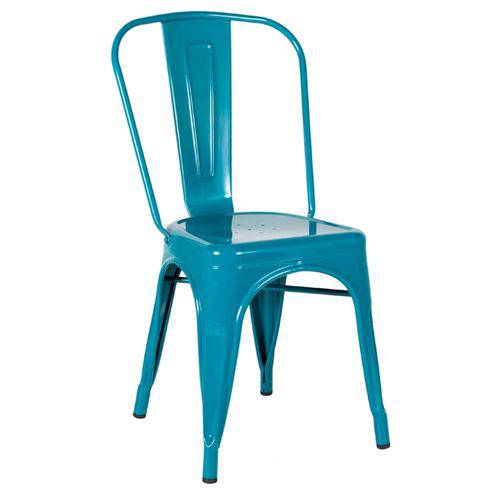 Tamanhos, Medidas e Dimensões do produto Cadeira Iron Tolix - Industrial - Aço - Vintage - Turquesa
