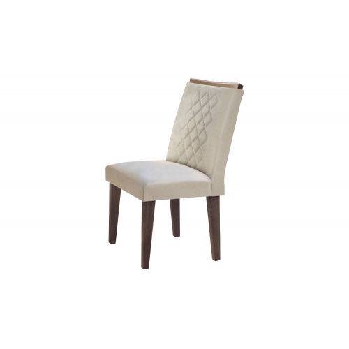 Tamanhos, Medidas e Dimensões do produto Cadeira Jade 100% MDF (Kit com 2 Cadeiras) - Móveis Rufato - Café/ Veludo Creme - Móveis Bom de Preço