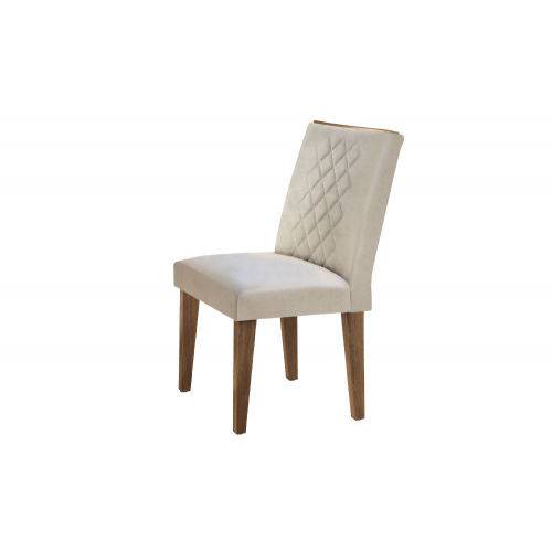 Tamanhos, Medidas e Dimensões do produto Cadeira Jade 100% MDF (Kit com 2 Cadeiras) - Móveis Rufato - Imbuia/Veludo Creme - Móveis Bom de Preço -