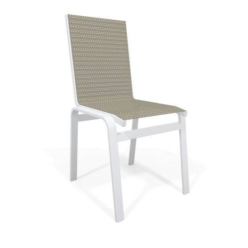 Tamanhos, Medidas e Dimensões do produto Cadeira Jantar Area Gourmet Alumínio Branco Tela Colonial