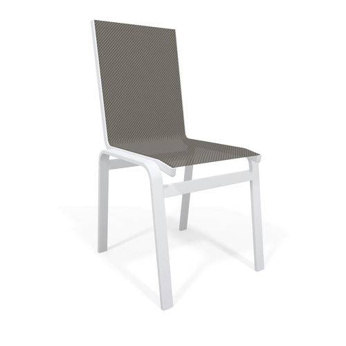Tamanhos, Medidas e Dimensões do produto Cadeira Jantar Area Gourmet Alumínio Branco Tela Mescla
