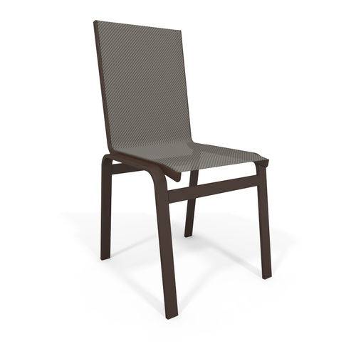 Tamanhos, Medidas e Dimensões do produto Cadeira Jantar Area Gourmet Alumínio Marrom Tela Mescla