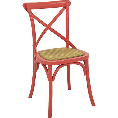 Tamanhos, Medidas e Dimensões do produto Cadeira Katrina Assento em Rattan Vermelha - Rivatti