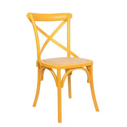 Tamanhos, Medidas e Dimensões do produto Cadeira Katrina Desgastada - Cor Amarela