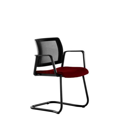 Tamanhos, Medidas e Dimensões do produto Cadeira Kind Fixa Executive em Tela Mesclado Bordô/preto