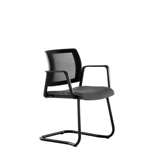Tamanhos, Medidas e Dimensões do produto Cadeira Kind Fixa Executive em Tela Mesclado Chumbo/preto