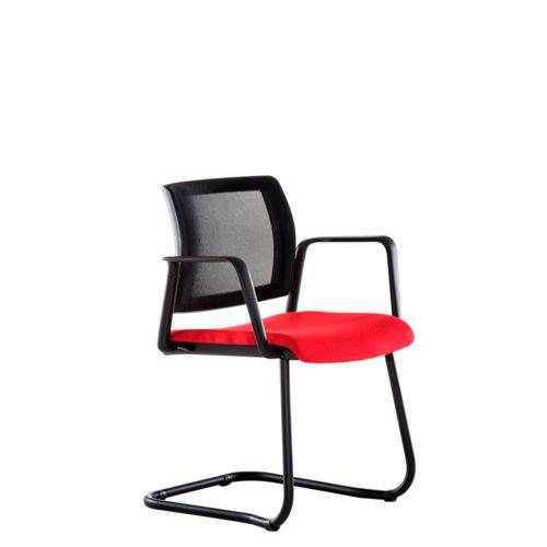 Tamanhos, Medidas e Dimensões do produto Cadeira Kind Fixa Executive em Tela Mesclado Vermelho/Preto