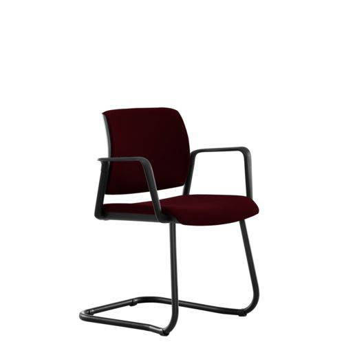 Tamanhos, Medidas e Dimensões do produto Cadeira Kind Fixa Executive Estofada Mesclado Bordô/Preto