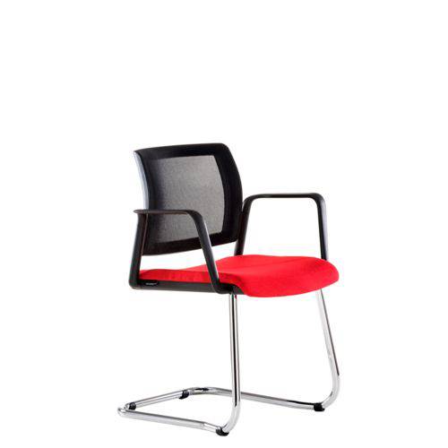 Tamanhos, Medidas e Dimensões do produto Cadeira Kind Fixa Premium em Tela Mesclado Vermelho/Preto