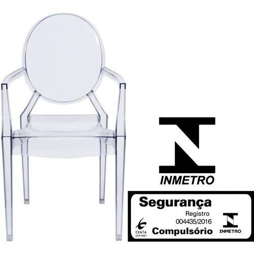 Tamanhos, Medidas e Dimensões do produto Cadeira Louis Ghost com Braco Cor Transparente - 9525