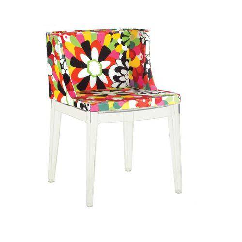 Tamanhos, Medidas e Dimensões do produto Cadeira Mademoiselle - Base Policarbonato - Assento Floral Camélia
