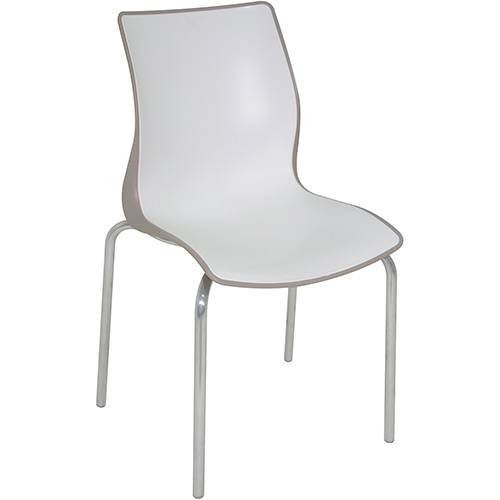 Tamanhos, Medidas e Dimensões do produto Cadeira Maja Fibra de Vidro Camurça com Branco - Tramontina