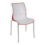 Tamanhos, Medidas e Dimensões do produto Cadeira Maja Vermelha e Branca Tramontina