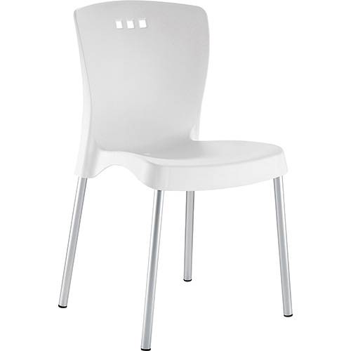 Tamanhos, Medidas e Dimensões do produto Cadeira Mona Pernas Polidas Branca - Tramontina