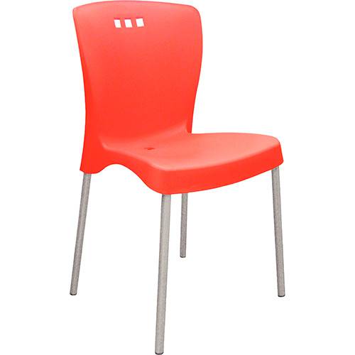 Tamanhos, Medidas e Dimensões do produto Cadeira Mona Pernas Polidas Vermelha - Tramontina