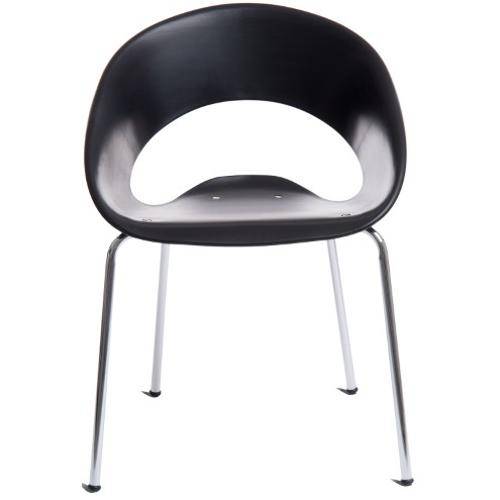 Tamanhos, Medidas e Dimensões do produto Cadeira One Base Fixa Cromada Cor Preto - 30347 Sun House