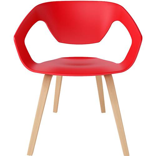 Tamanhos, Medidas e Dimensões do produto Cadeira P&W Plástico PP e Base em Madeira de Faia Vermelha - Orb