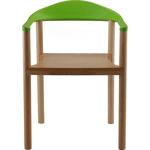 Tamanhos, Medidas e Dimensões do produto Cadeira P&W Plástico PP e Madeira de Faia Verde Maça - Orb