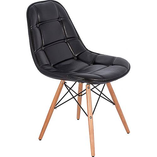Tamanhos, Medidas e Dimensões do produto Cadeira Pé Palito Corino Preto Brilho - Fullway