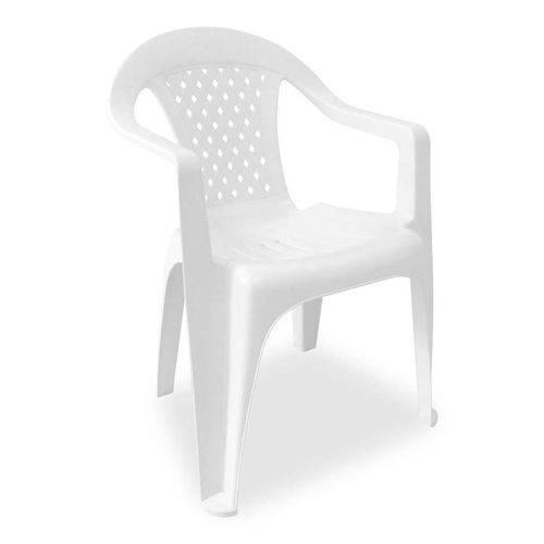 Tamanhos, Medidas e Dimensões do produto Cadeira Plástica com Braço Branca Dolfin