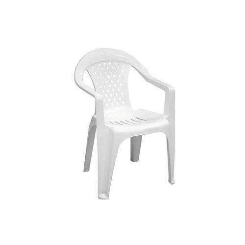 Tamanhos, Medidas e Dimensões do produto Cadeira Poltrona Plástica com Braço para Piscina / Jardim Donfin Vanny Branca