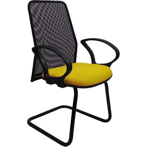 Tamanhos, Medidas e Dimensões do produto Cadeira Presidente Tela Fixa Amarela - At.home