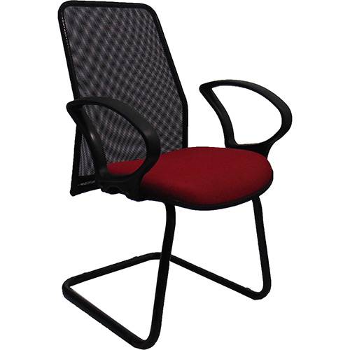 Tamanhos, Medidas e Dimensões do produto Cadeira Presidente Tela Fixa Vermelha - At.home