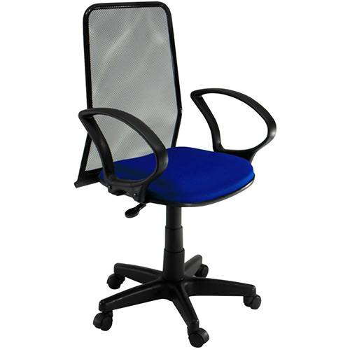 Tamanhos, Medidas e Dimensões do produto Cadeira Presidente Tela Giratória Preta e Azul - At.home