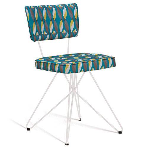 Tamanhos, Medidas e Dimensões do produto Cadeira Retrô Butterfly com Pés de Aço Branco - Colorido Verde