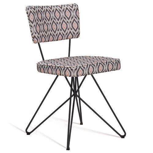 Tamanhos, Medidas e Dimensões do produto Cadeira Retrô Butterfly com Pés de Aço Preto - Cinza/bege