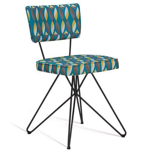 Tamanhos, Medidas e Dimensões do produto Cadeira Retrô Butterfly com Pés de Aço Preto - Colorido Verde