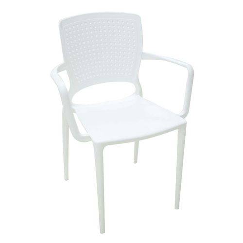 Tamanhos, Medidas e Dimensões do produto Cadeira Safira com Braço Branco
