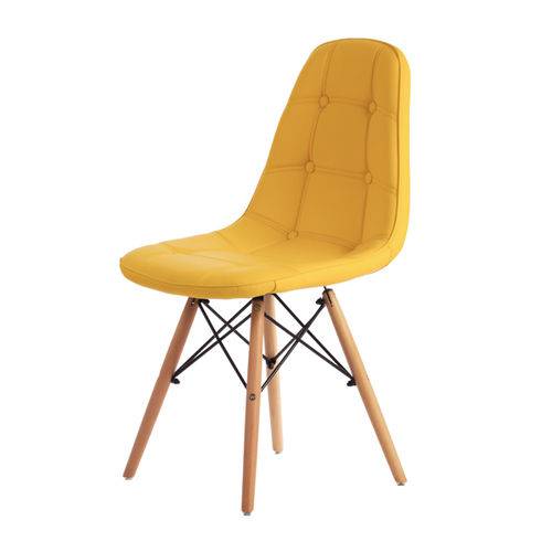 Tamanhos, Medidas e Dimensões do produto Cadeira Sala de Jantar Penteadeira Cozinha Eiffel Botonê Amarelo